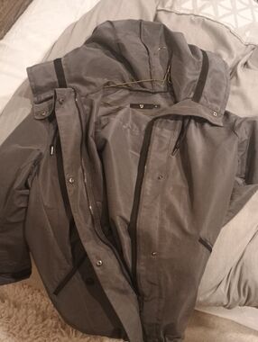 Jil Sander Gray Utility Hooded Jacket